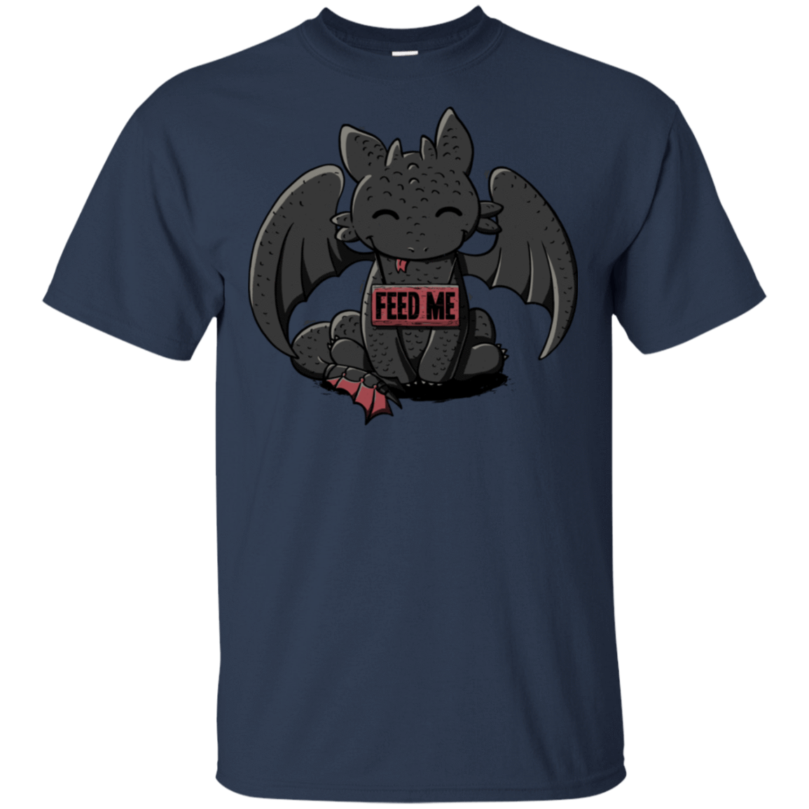 T-Shirts Navy / S Toothless Feed Me T-Shirt