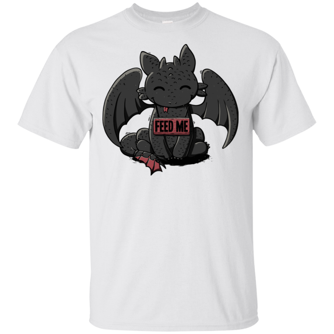 T-Shirts White / S Toothless Feed Me T-Shirt