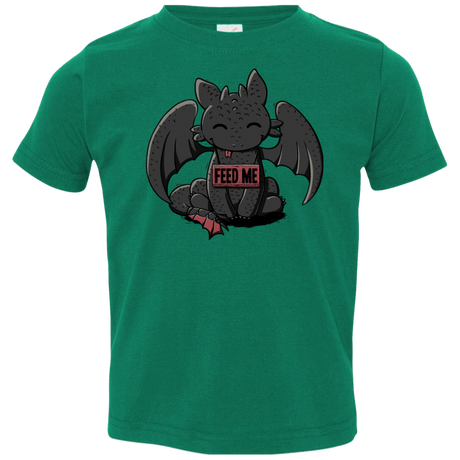T-Shirts Kelly / 2T Toothless Feed Me Toddler Premium T-Shirt