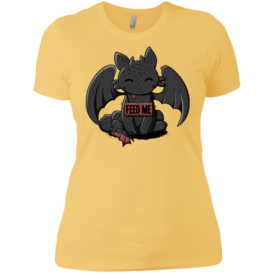 T-Shirts Banana Cream/ / X-Small Toothless Feed Me Women's Premium T-Shirt