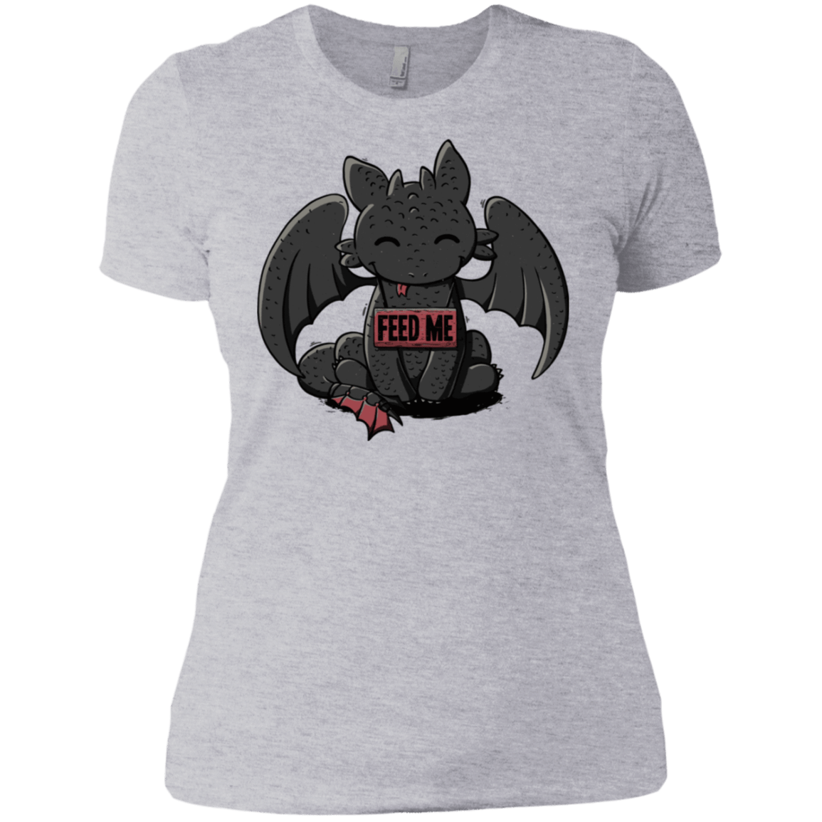 T-Shirts Heather Grey / X-Small Toothless Feed Me Women's Premium T-Shirt