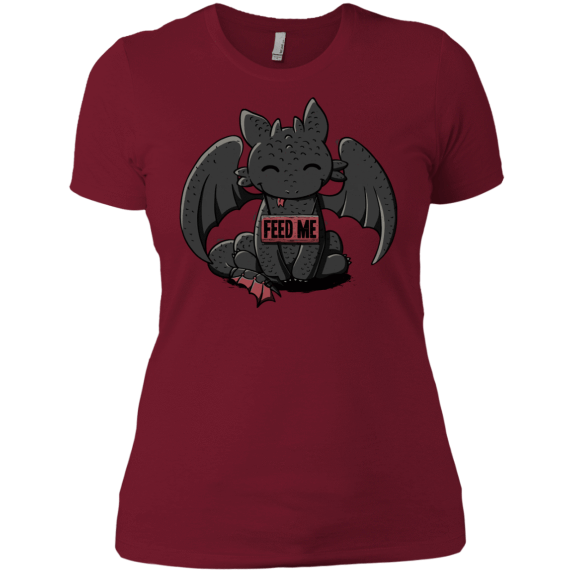 T-Shirts Scarlet / S Toothless Feed Me Women's Premium T-Shirt