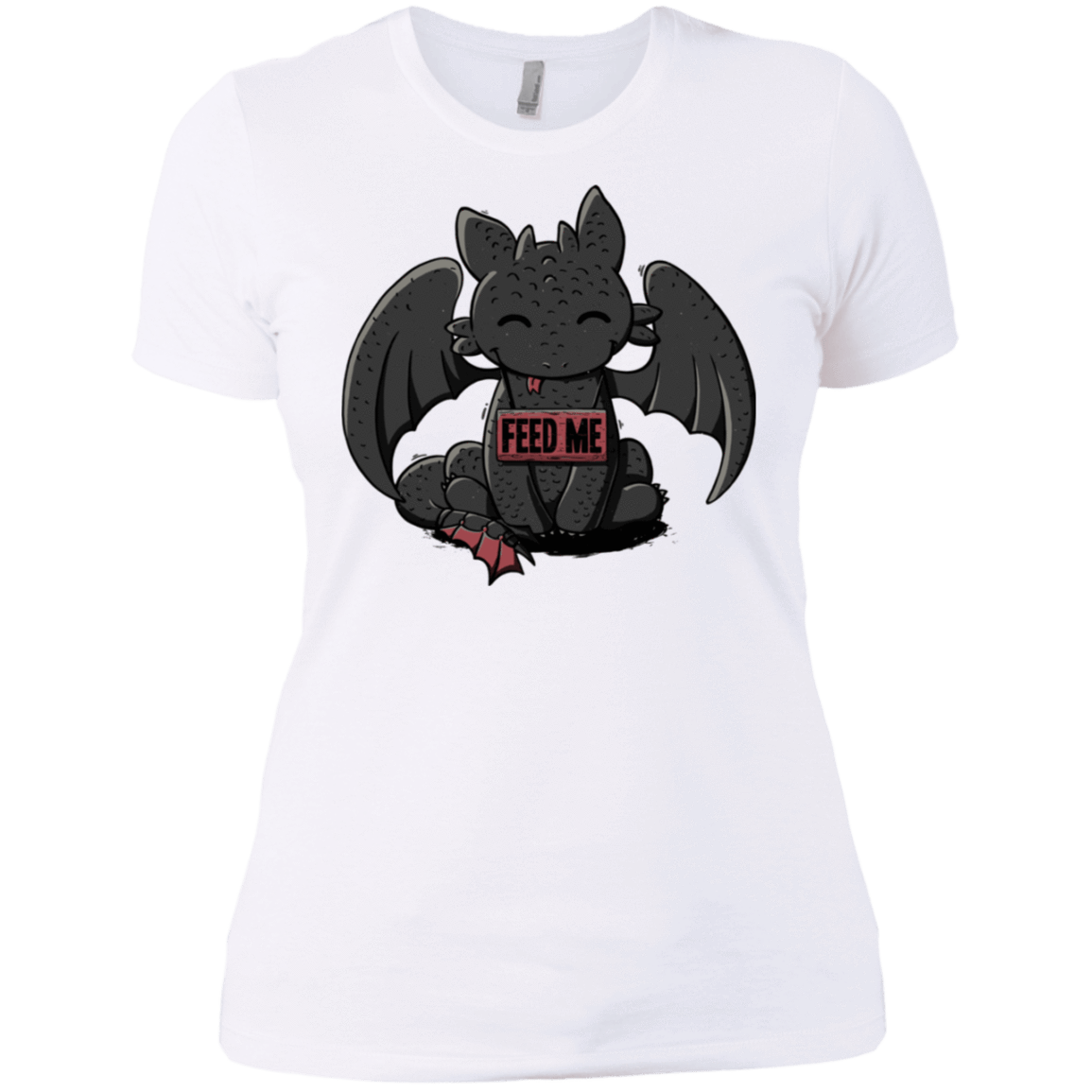 T-Shirts White / X-Small Toothless Feed Me Women's Premium T-Shirt