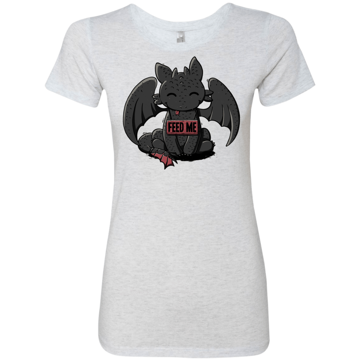 T-Shirts Heather White / S Toothless Feed Me Women's Triblend T-Shirt