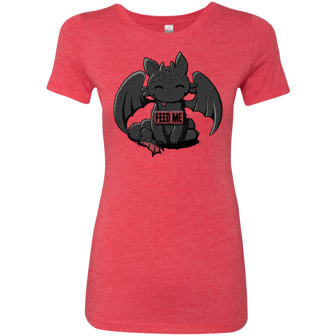 T-Shirts Vintage Red / S Toothless Feed Me Women's Triblend T-Shirt