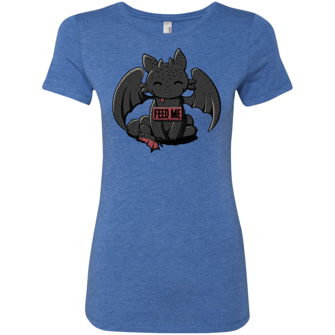 T-Shirts Vintage Royal / S Toothless Feed Me Women's Triblend T-Shirt