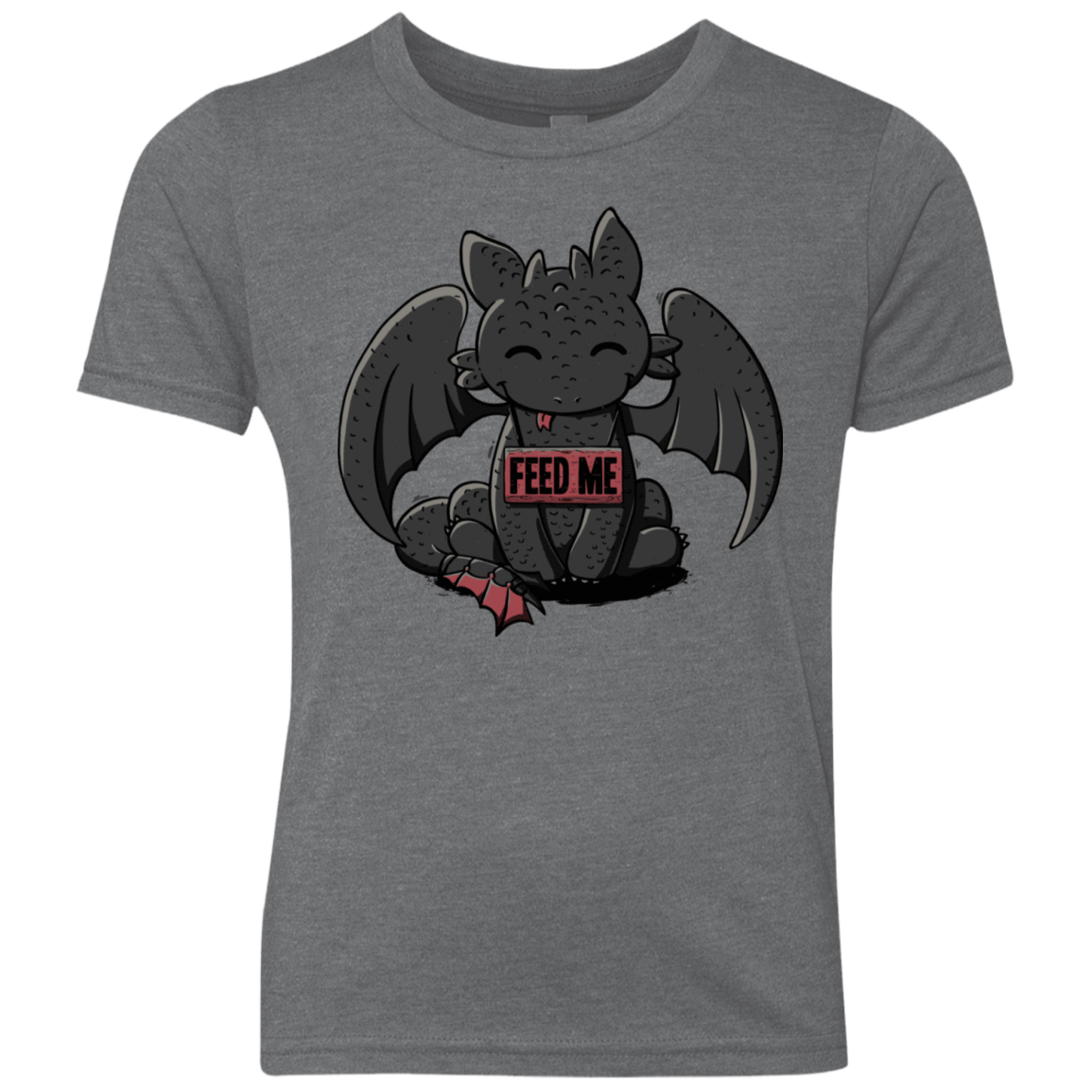 T-Shirts Premium Heather / YXS Toothless Feed Me Youth Triblend T-Shirt