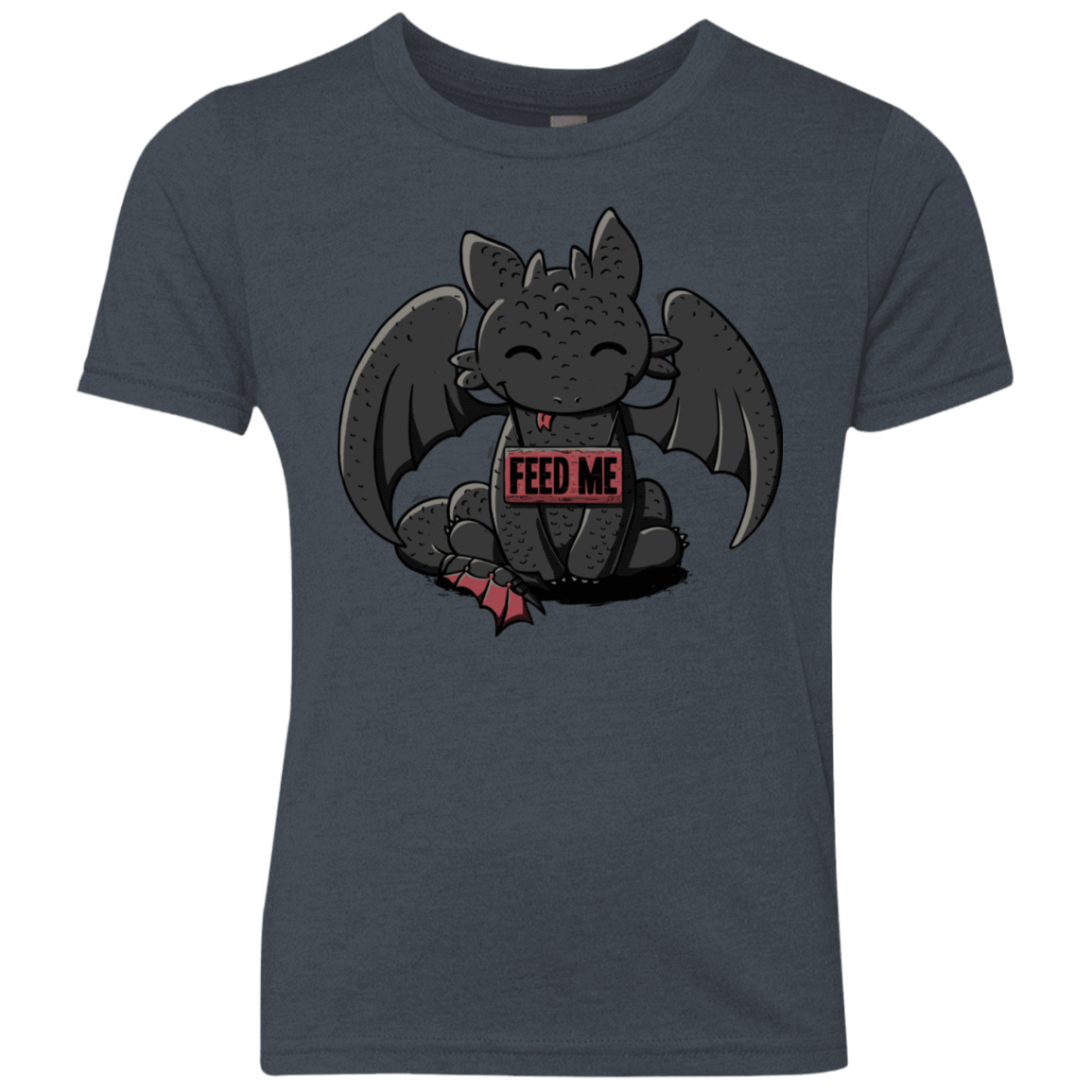T-Shirts Vintage Navy / YXS Toothless Feed Me Youth Triblend T-Shirt