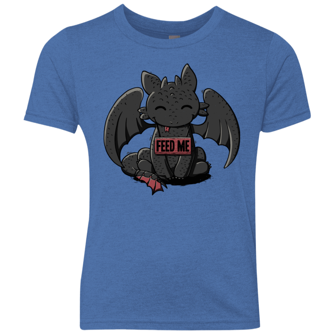 T-Shirts Vintage Royal / YXS Toothless Feed Me Youth Triblend T-Shirt