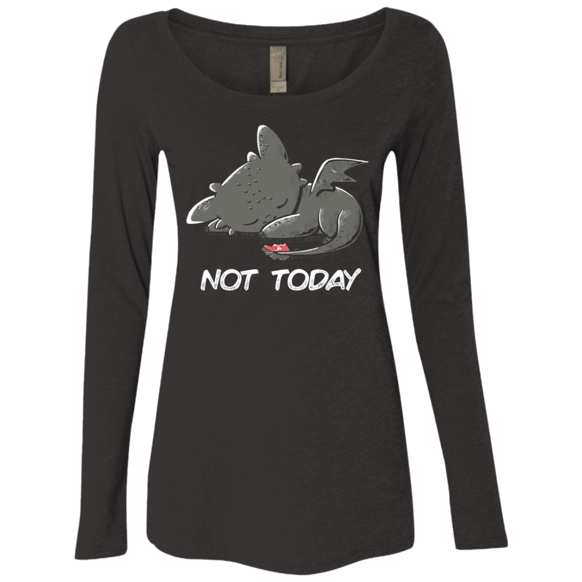 T-Shirts Vintage Black / S Toothless Not Today Women's Triblend Long Sleeve Shirt