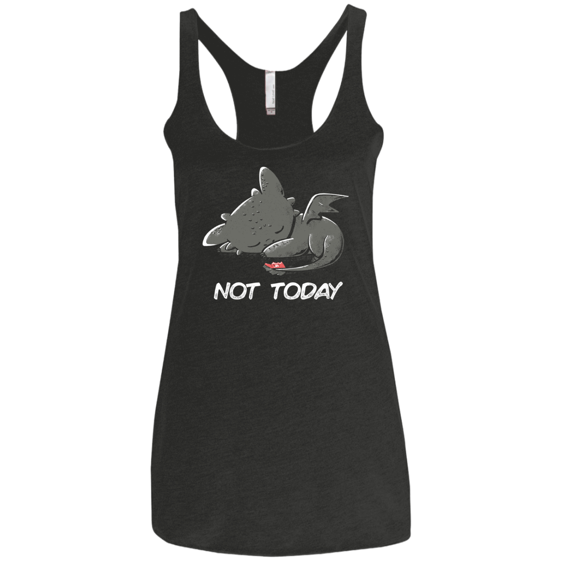 T-Shirts Vintage Black / X-Small Toothless Not Today Women's Triblend Racerback Tank