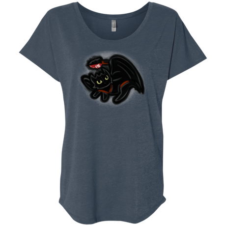 T-Shirts Indigo / X-Small Toothless Simba Triblend Dolman Sleeve