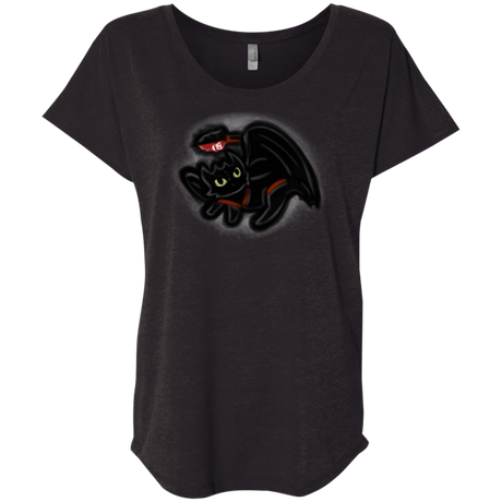 T-Shirts Vintage Black / X-Small Toothless Simba Triblend Dolman Sleeve