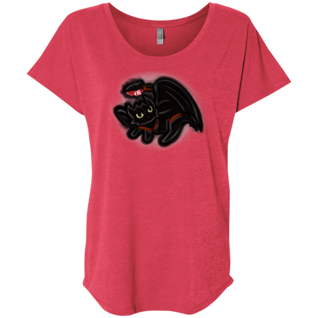 T-Shirts Vintage Red / X-Small Toothless Simba Triblend Dolman Sleeve