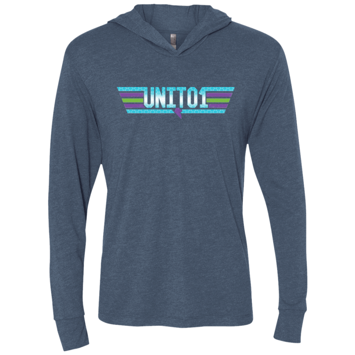 T-Shirts Indigo / X-Small Top One Triblend Long Sleeve Hoodie Tee