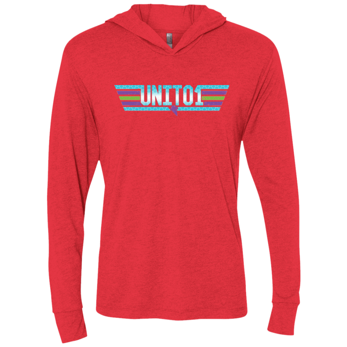 T-Shirts Vintage Red / X-Small Top One Triblend Long Sleeve Hoodie Tee