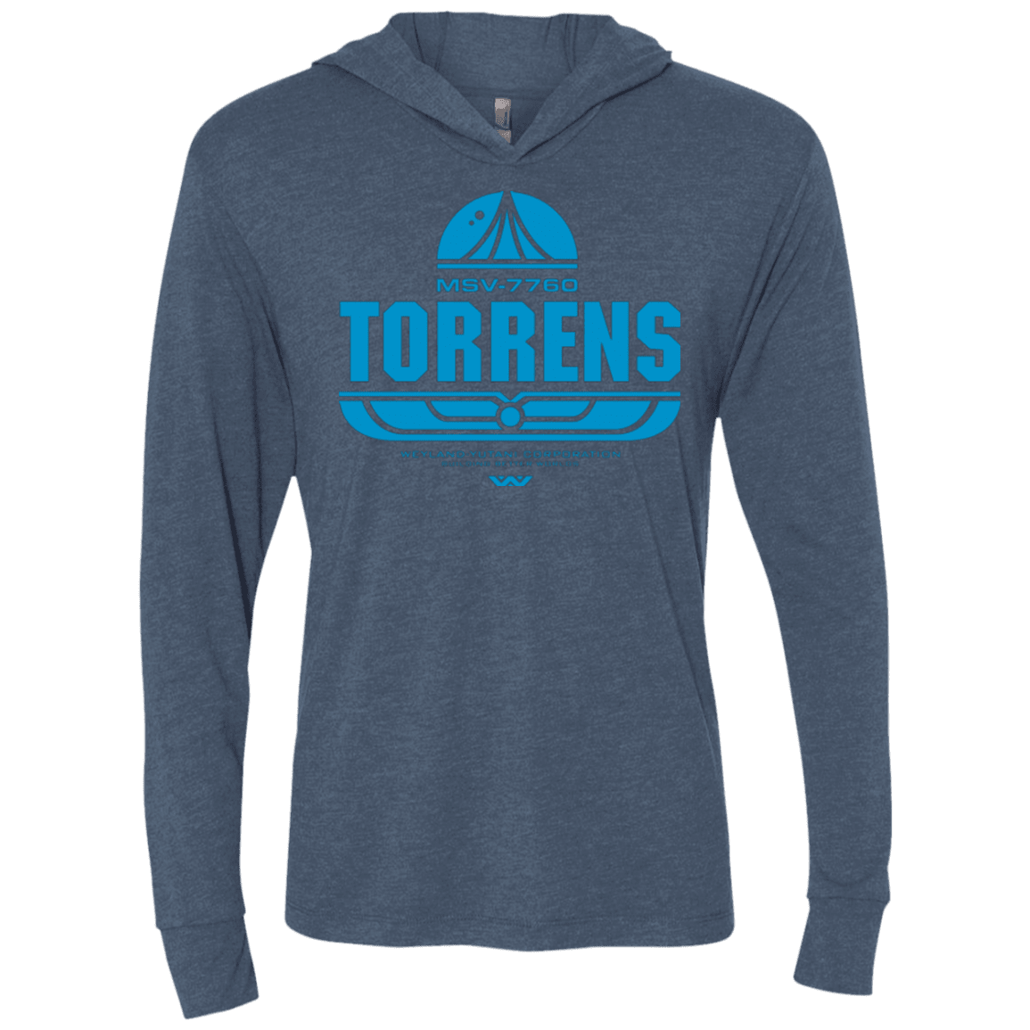 T-Shirts Indigo / X-Small Torrens Triblend Long Sleeve Hoodie Tee