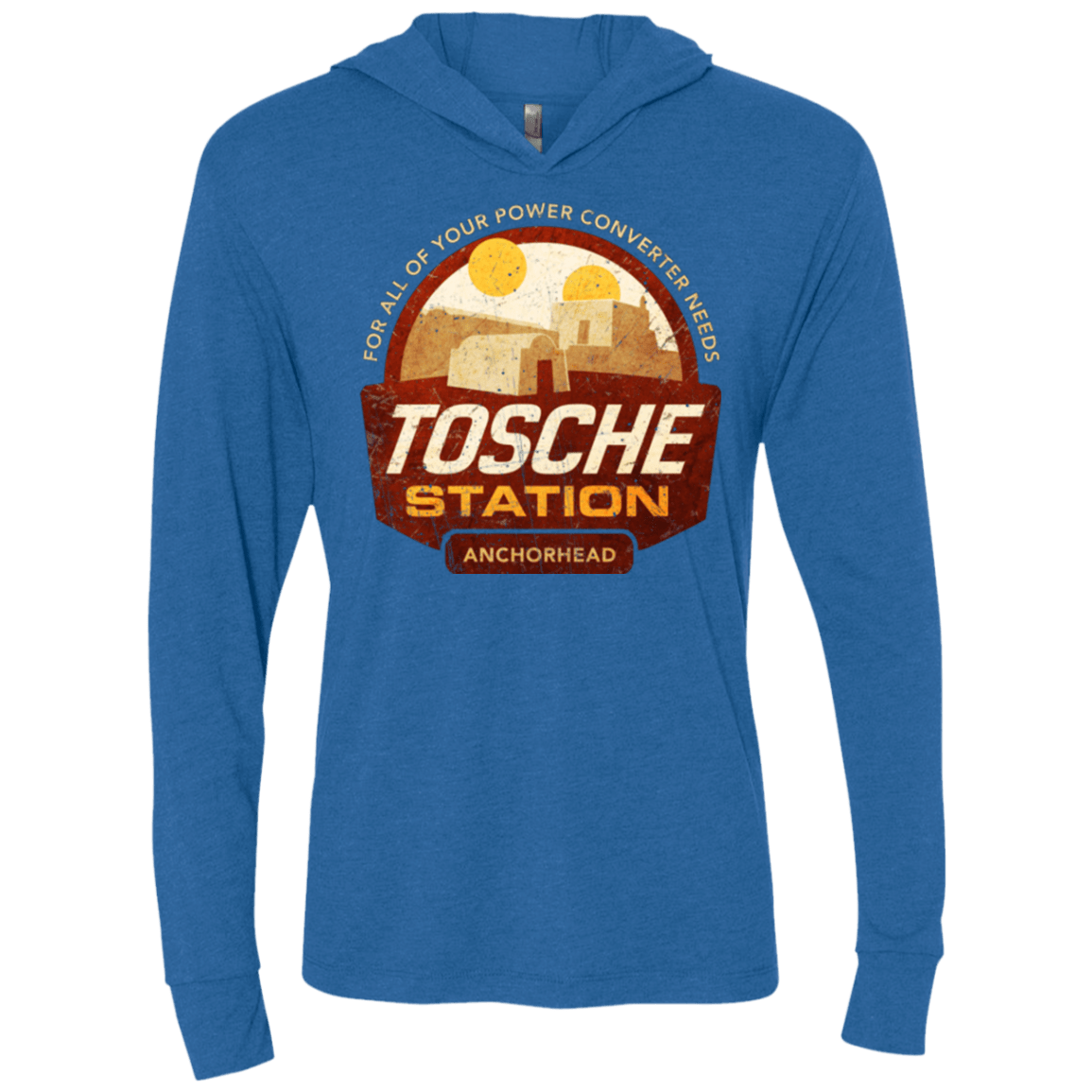 T-Shirts Vintage Royal / X-Small Tosche Station Triblend Long Sleeve Hoodie Tee