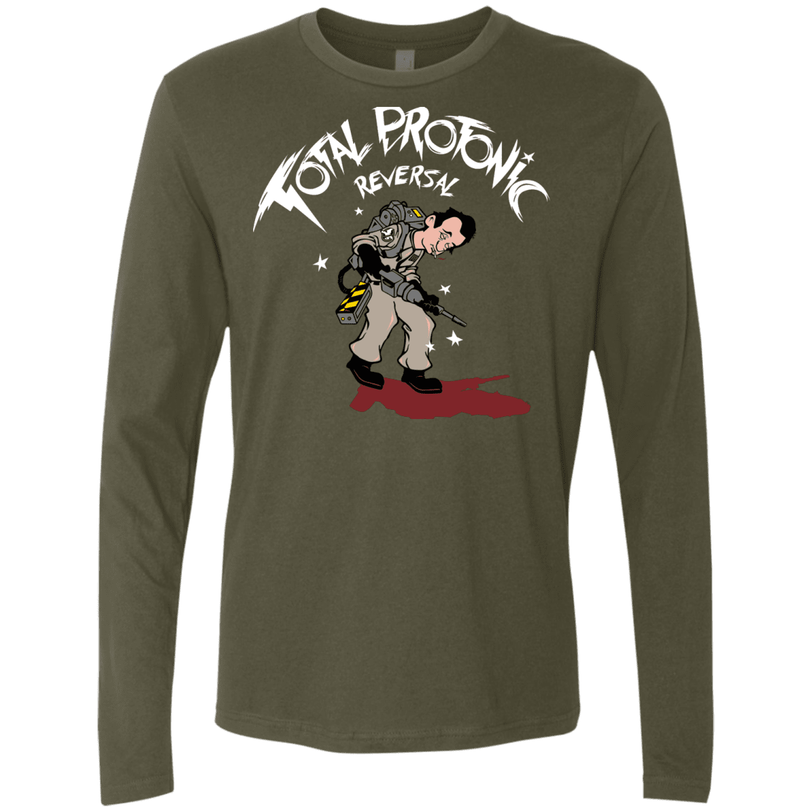 T-Shirts Military Green / Small Total Protonic Reversal Men's Premium Long Sleeve