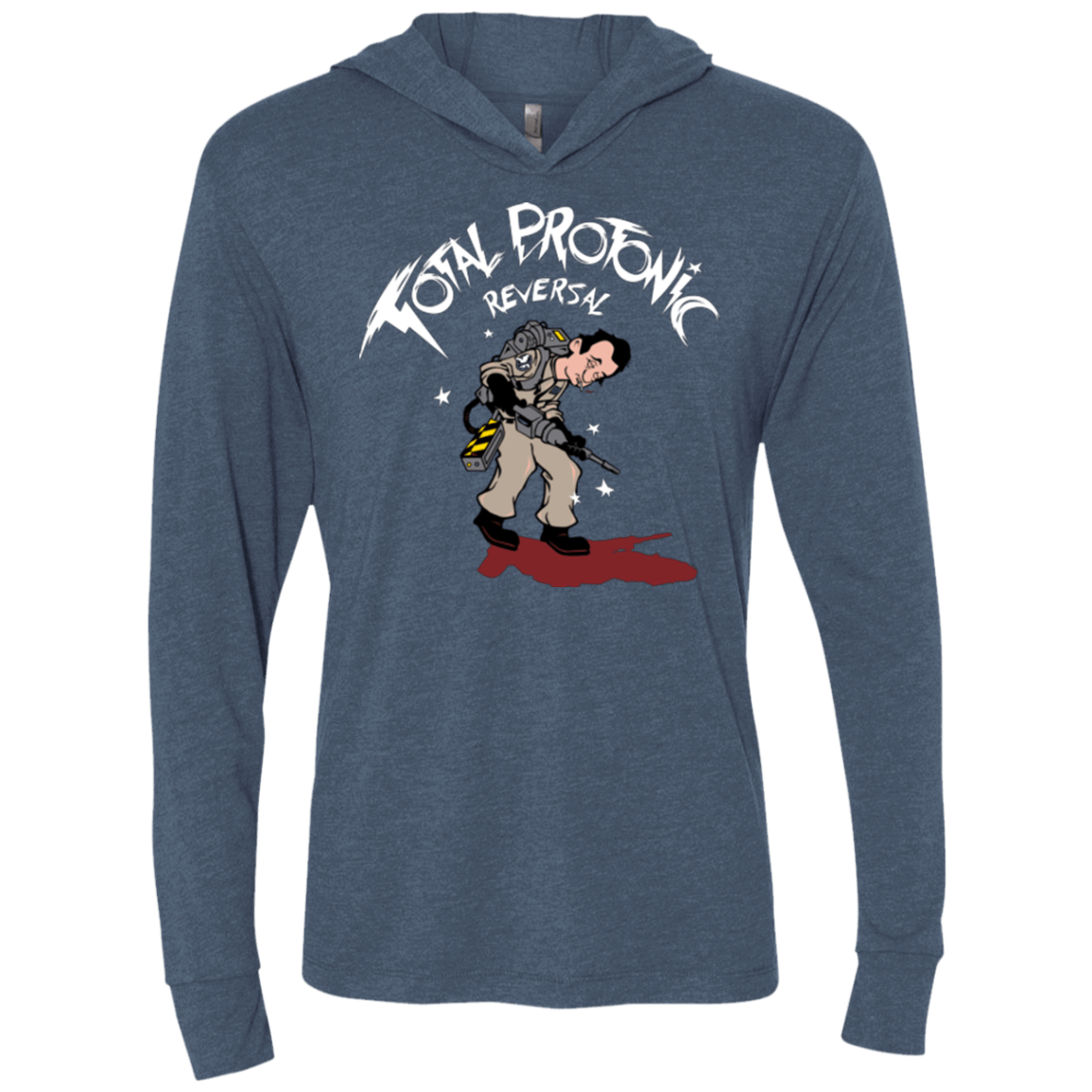 T-Shirts Indigo / X-Small Total Protonic Reversal Triblend Long Sleeve Hoodie Tee