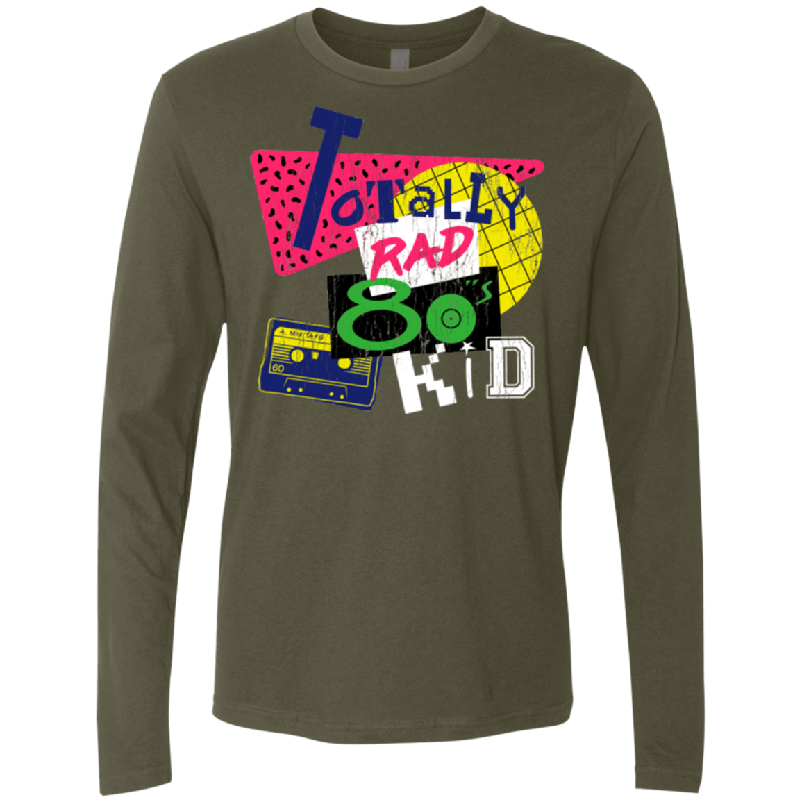 T-Shirts Military Green / Small Totally Rad Men's Premium Long Sleeve