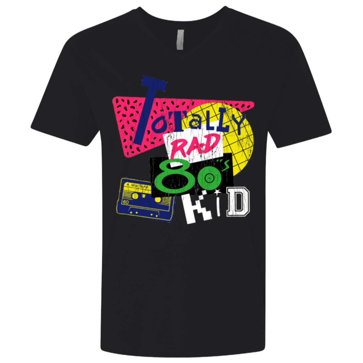 T-Shirts Black / X-Small Totally Rad Men's Premium V-Neck