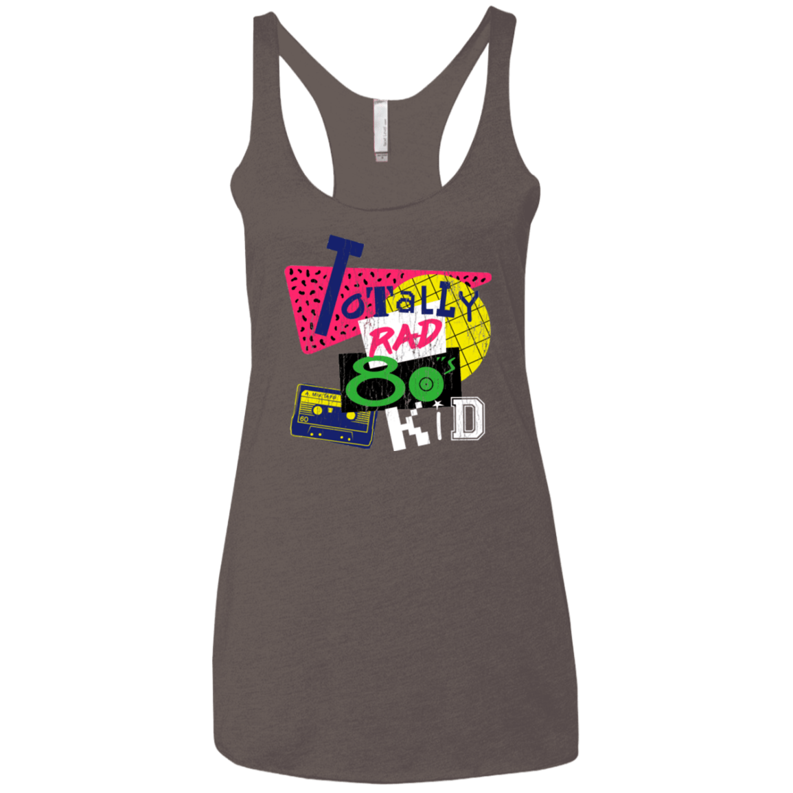 T-Shirts Macchiato / X-Small Totally Rad Women's Triblend Racerback Tank