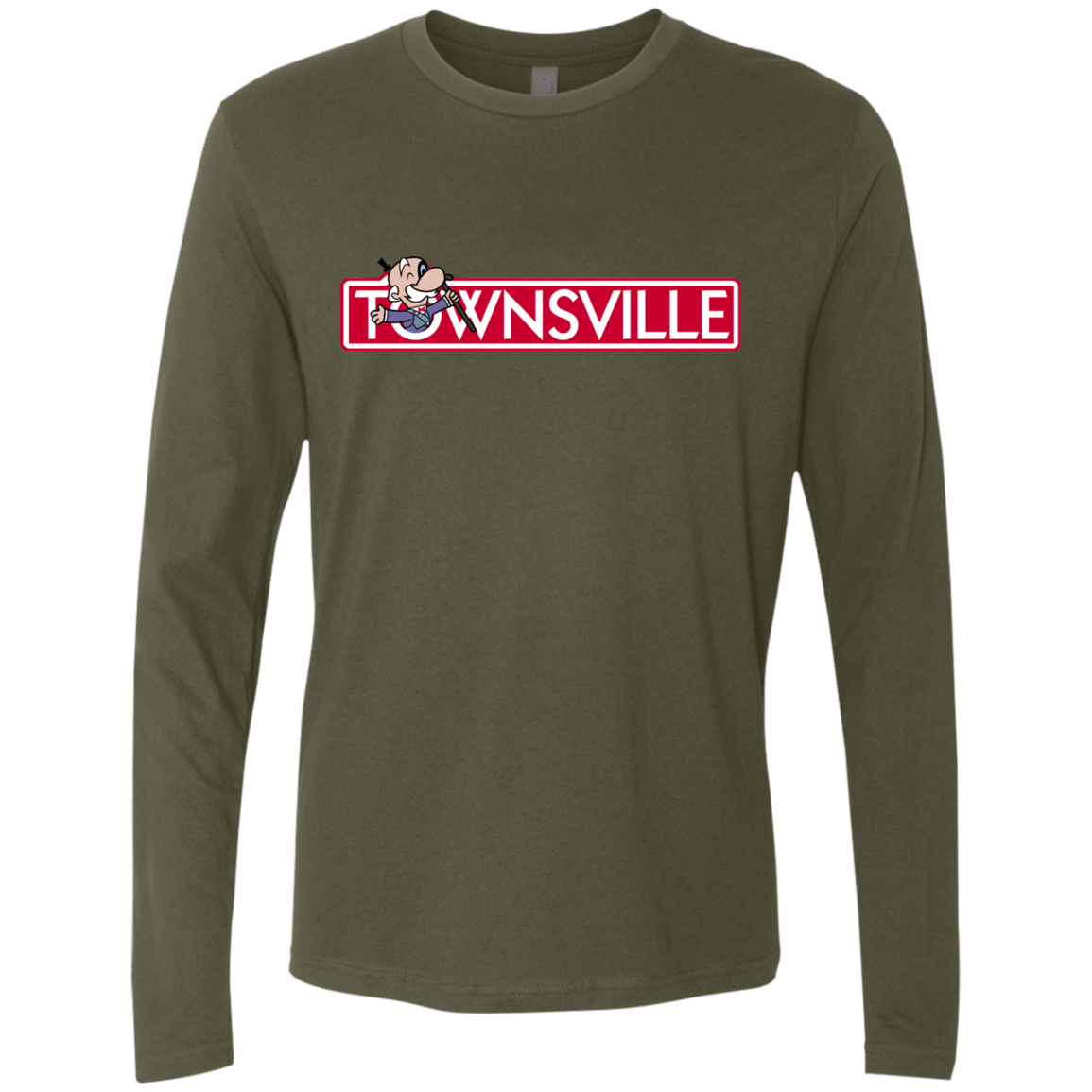 T-Shirts Military Green / S Townsville Men's Premium Long Sleeve