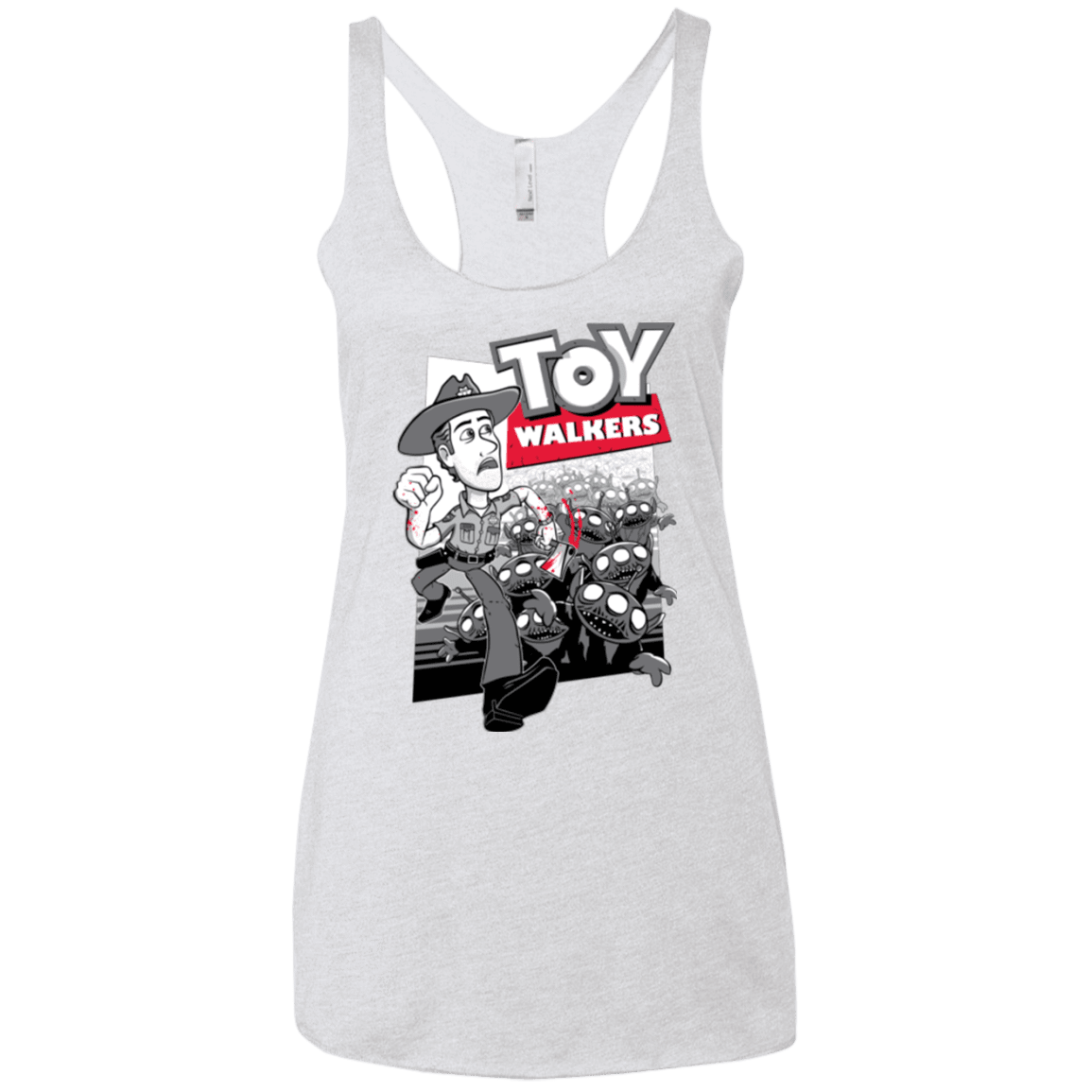 T-Shirts Heather White / X-Small Toy Walkers Women's Triblend Racerback Tank
