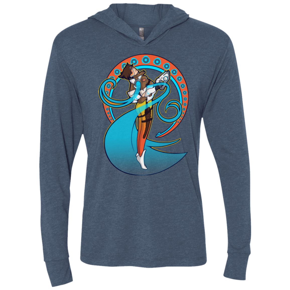 T-Shirts Indigo / X-Small Tracer Nouveau Triblend Long Sleeve Hoodie Tee
