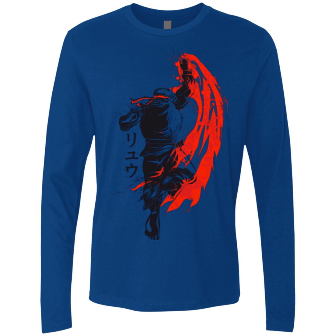 T-Shirts Royal / Small Traditional Fighter Men's Premium Long Sleeve
