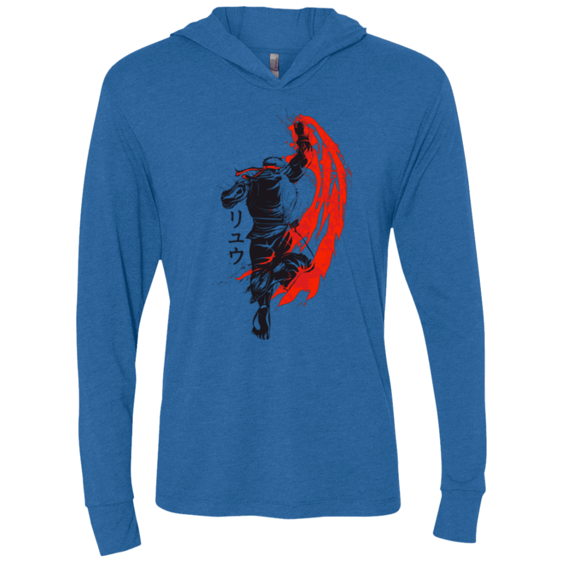 T-Shirts Vintage Royal / X-Small Traditional Fighter Triblend Long Sleeve Hoodie Tee