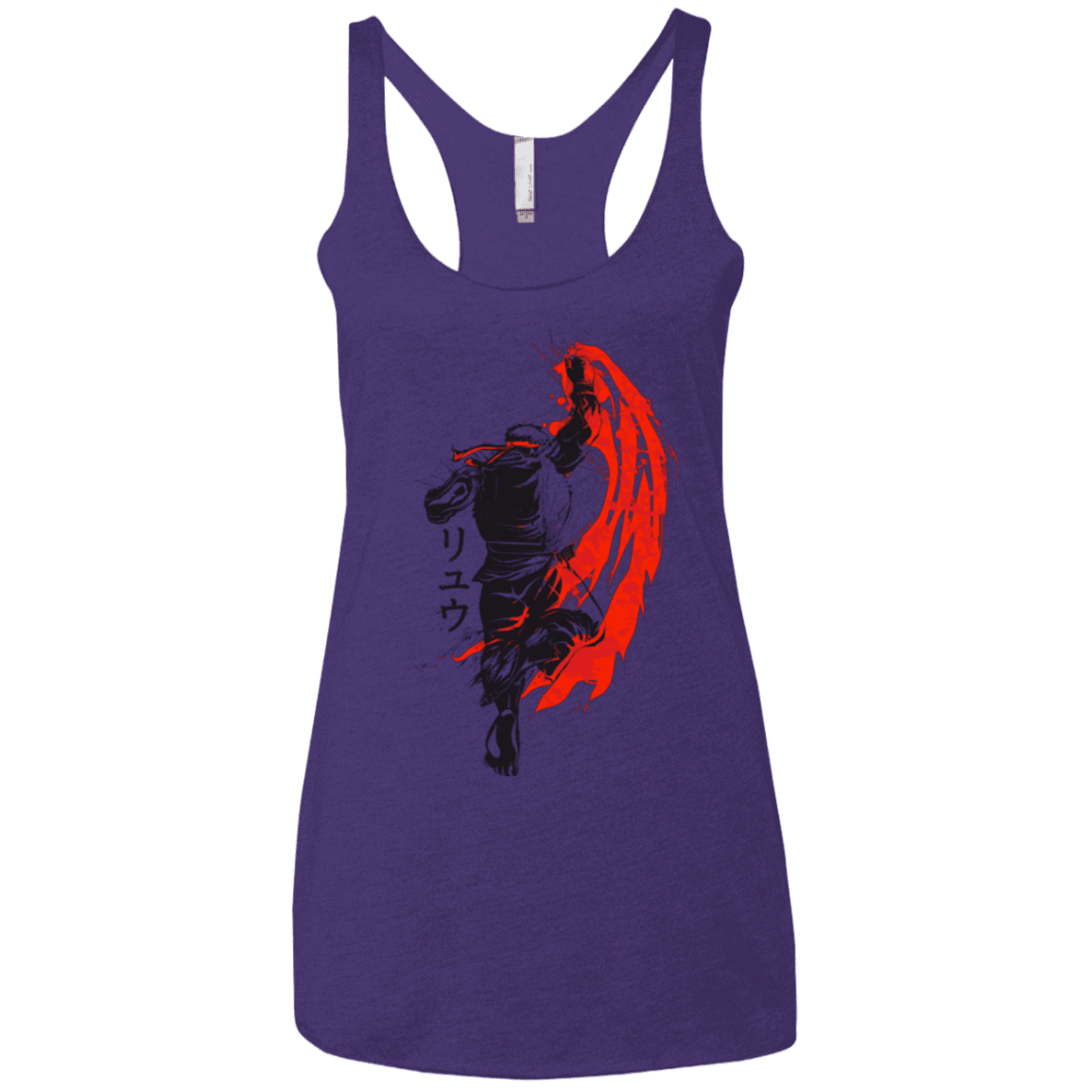 T-Shirts Purple / X-Small Traditional Fighter Women's Triblend Racerback Tank
