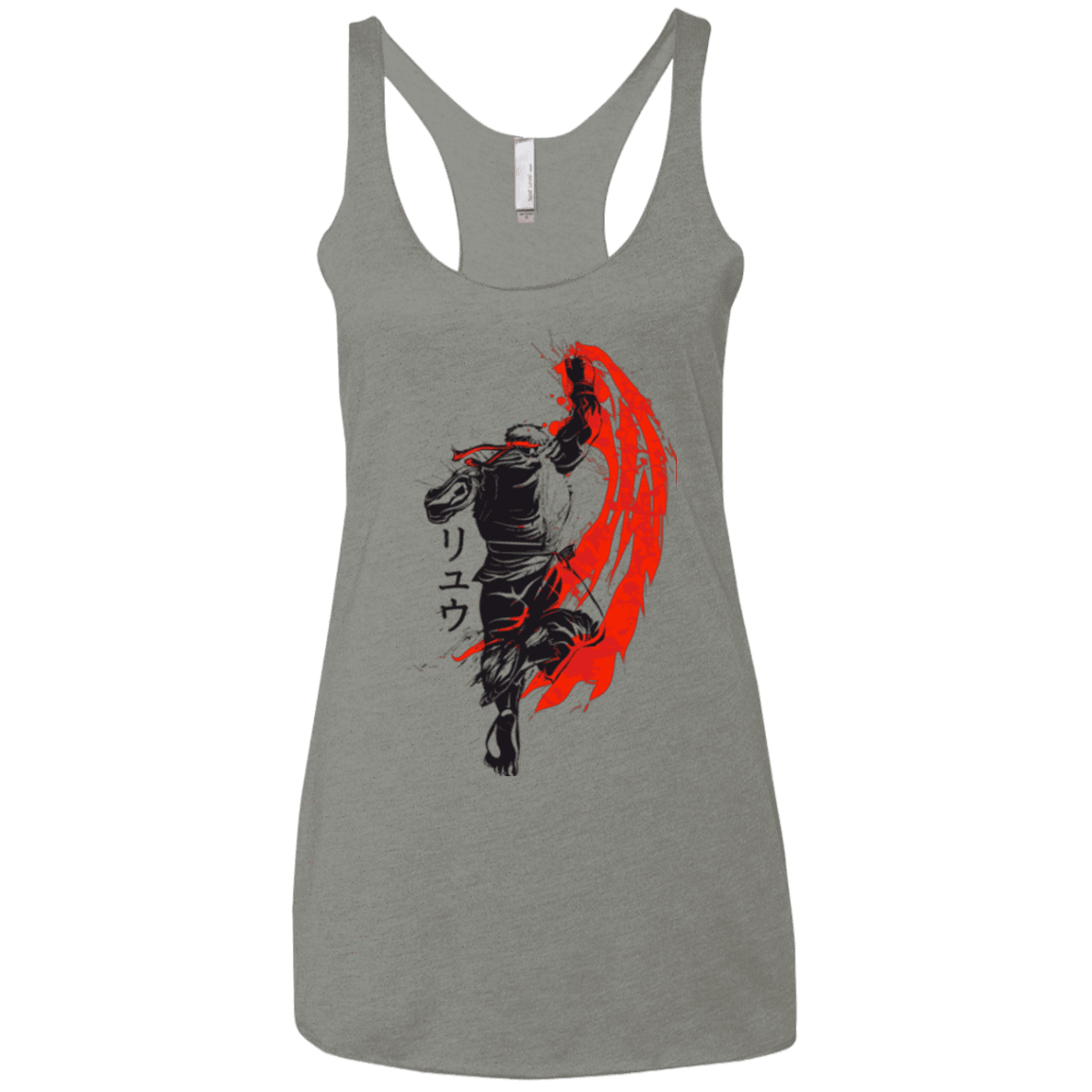 T-Shirts Venetian Grey / X-Small Traditional Fighter Women's Triblend Racerback Tank