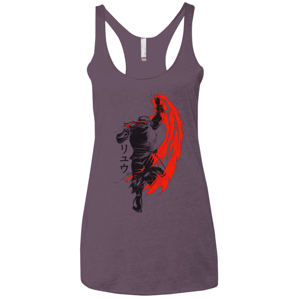 T-Shirts Vintage Purple / X-Small Traditional Fighter Women's Triblend Racerback Tank
