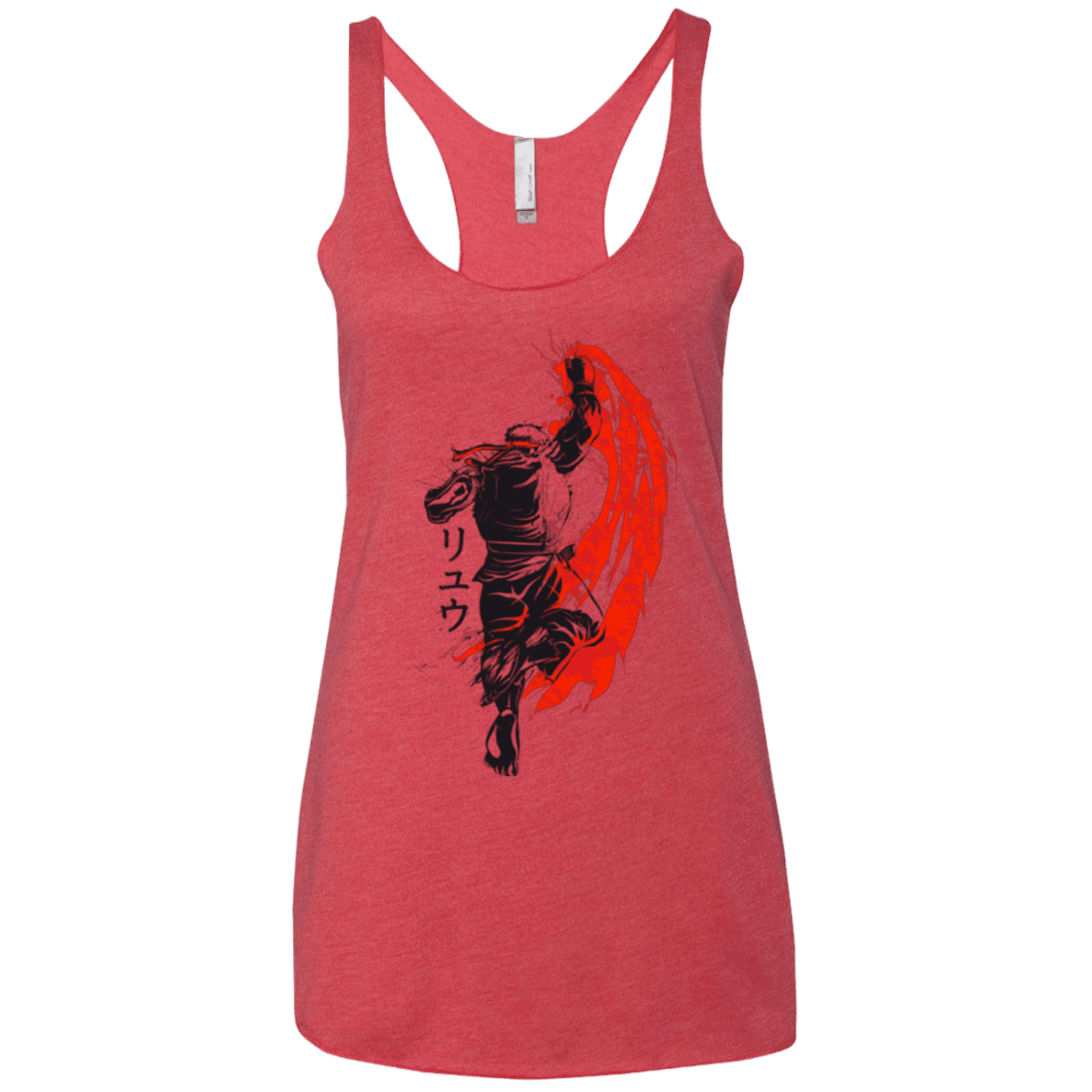 T-Shirts Vintage Red / X-Small Traditional Fighter Women's Triblend Racerback Tank