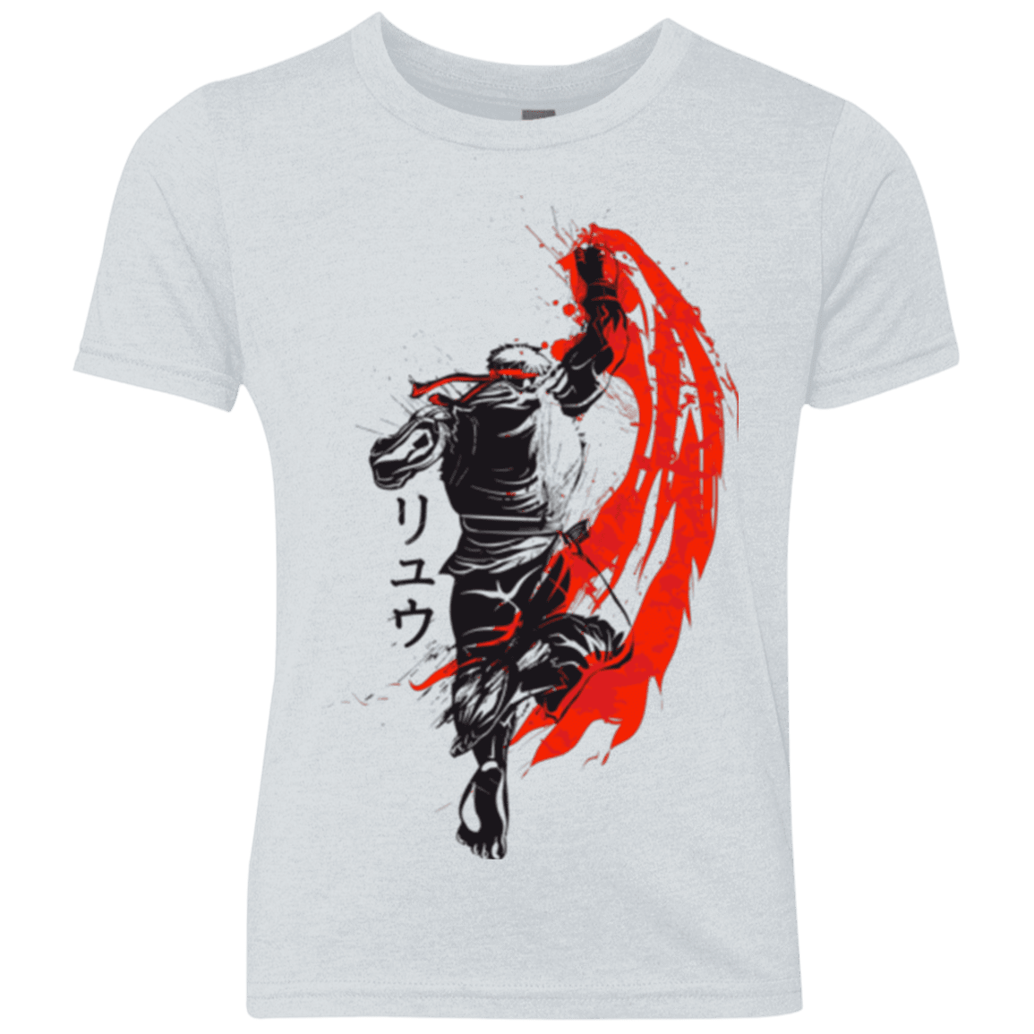 T-Shirts Heather White / YXS Traditional Fighter Youth Triblend T-Shirt