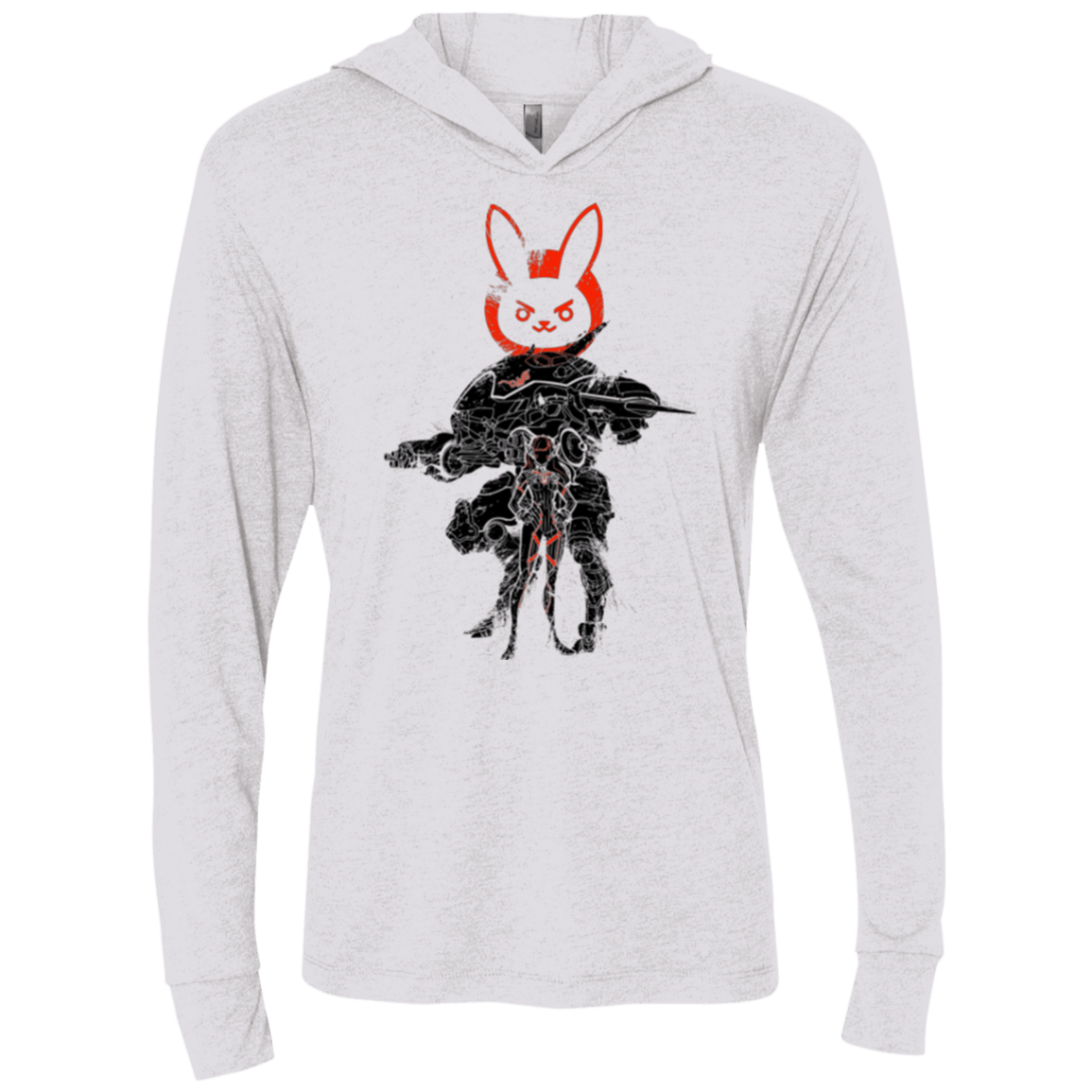 T-Shirts Heather White / X-Small TRADITIONAL MEKA Triblend Long Sleeve Hoodie Tee