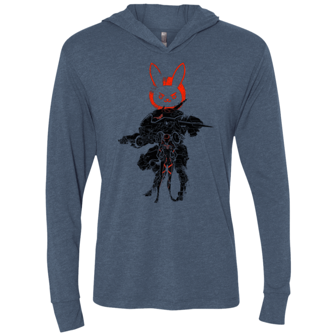 T-Shirts Indigo / X-Small TRADITIONAL MEKA Triblend Long Sleeve Hoodie Tee