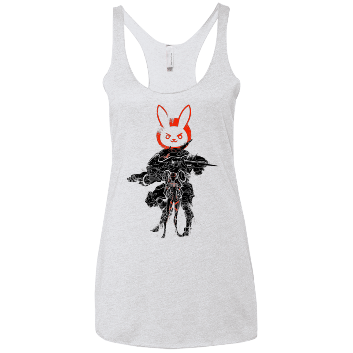 T-Shirts Heather White / X-Small TRADITIONAL MEKA Women's Triblend Racerback Tank