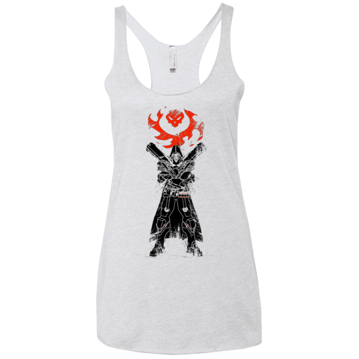 T-Shirts Heather White / X-Small TRADITIONAL REAPER Women's Triblend Racerback Tank