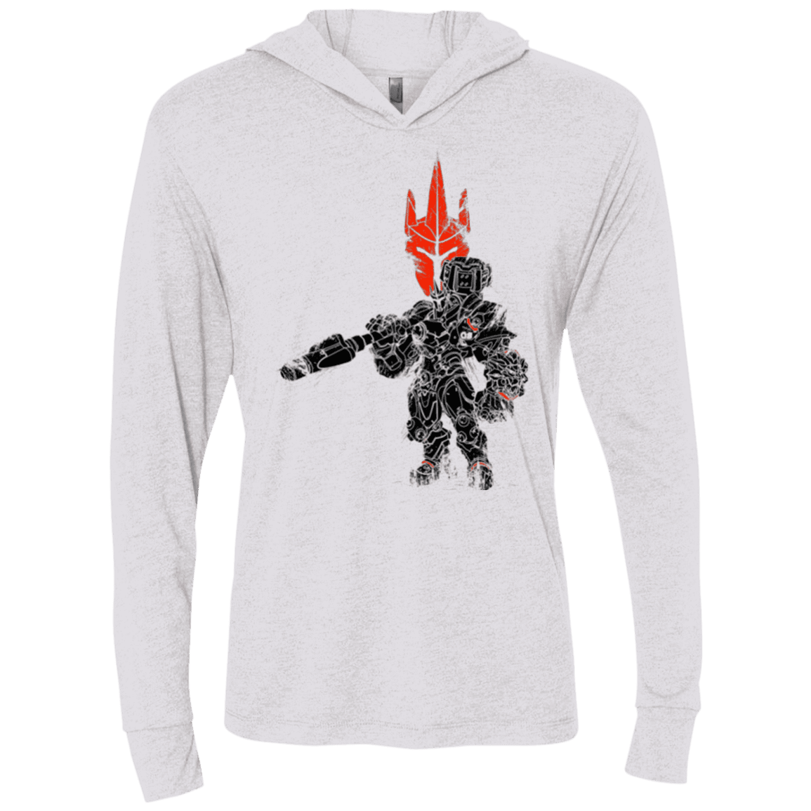 T-Shirts Heather White / X-Small TRADITIONAL REINHARDT Triblend Long Sleeve Hoodie Tee