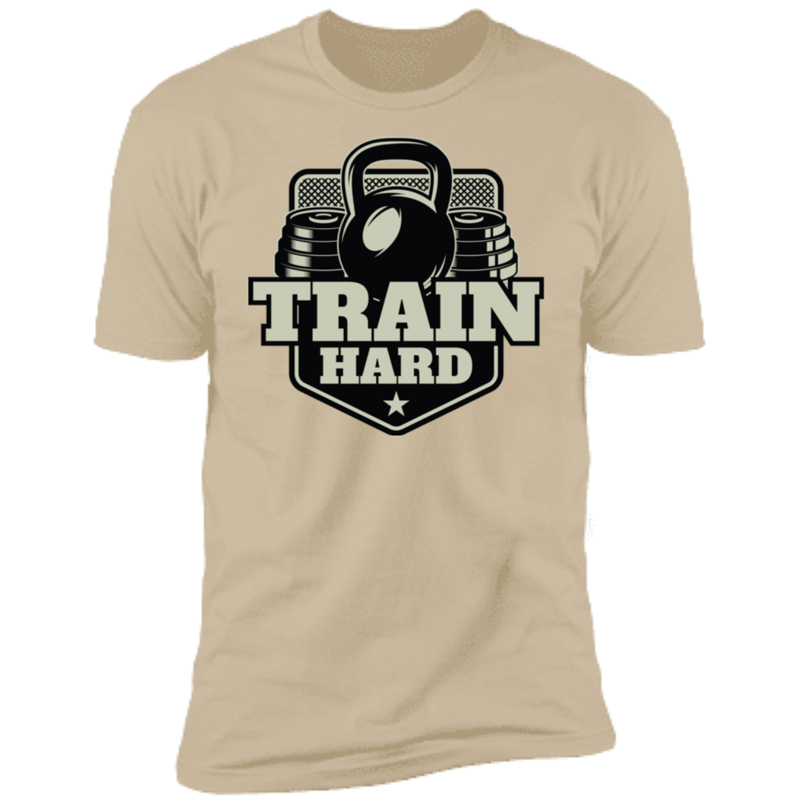 T-Shirts Sand / S Train Hard Men's Premium T-Shirt