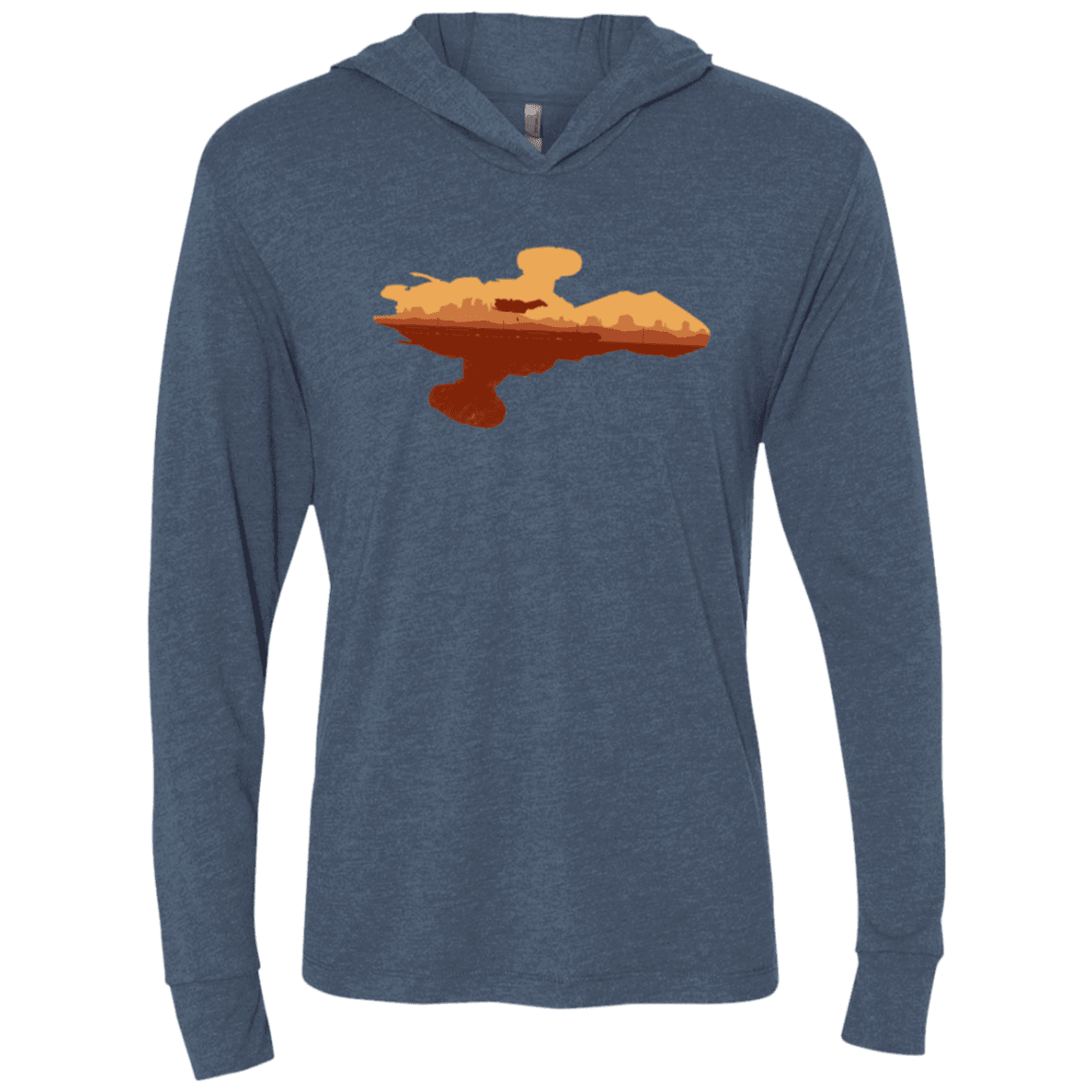 T-Shirts Indigo / X-Small Train job Triblend Long Sleeve Hoodie Tee