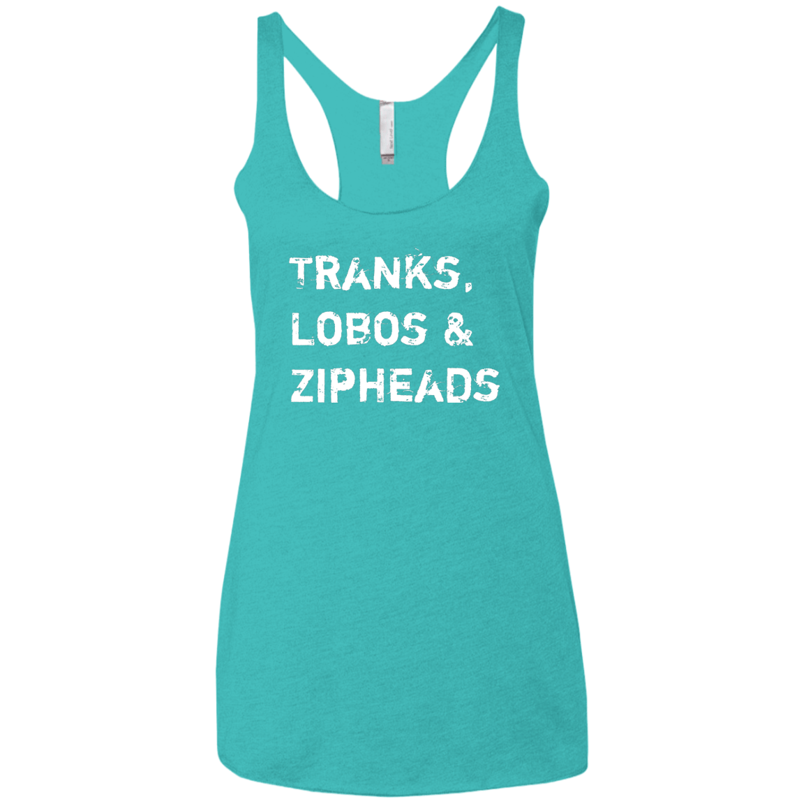 T-Shirts Tahiti Blue / X-Small Tranks Lobos Zipheads Women's Triblend Racerback Tank