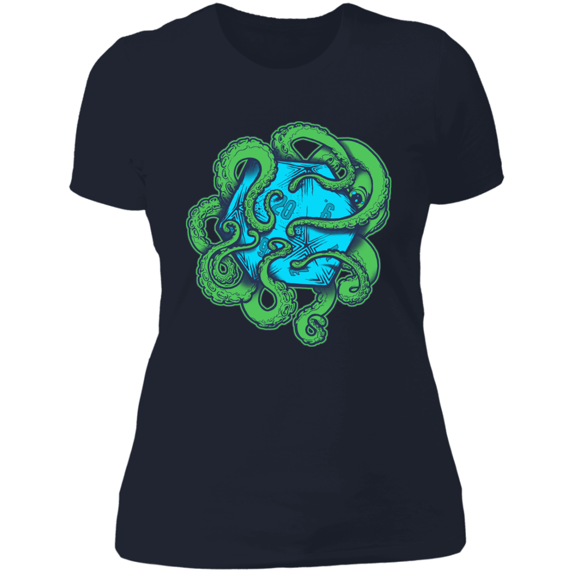 T-Shirts Midnight Navy / S Transparent Octopus D20 Women's Premium T-Shirt
