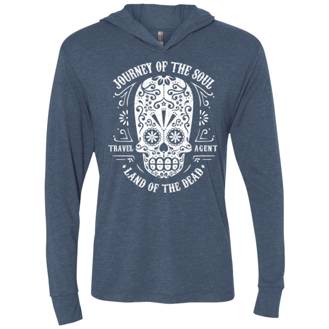 T-Shirts Indigo / X-Small Travel Agent Catrina Triblend Long Sleeve Hoodie Tee