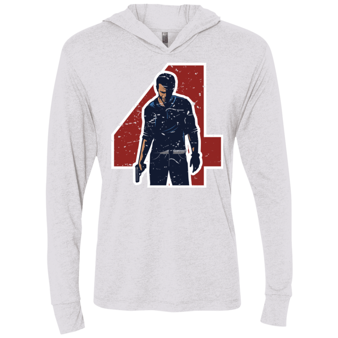 T-Shirts Heather White / X-Small Treasure Hunter Triblend Long Sleeve Hoodie Tee