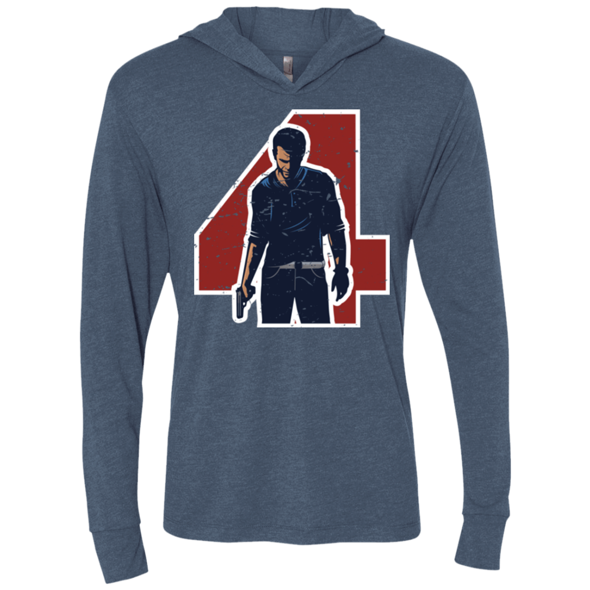 T-Shirts Indigo / X-Small Treasure Hunter Triblend Long Sleeve Hoodie Tee