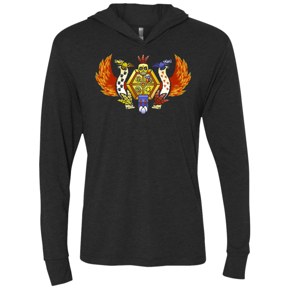 T-Shirts Vintage Black / X-Small Treasure Hunters Crest Triblend Long Sleeve Hoodie Tee